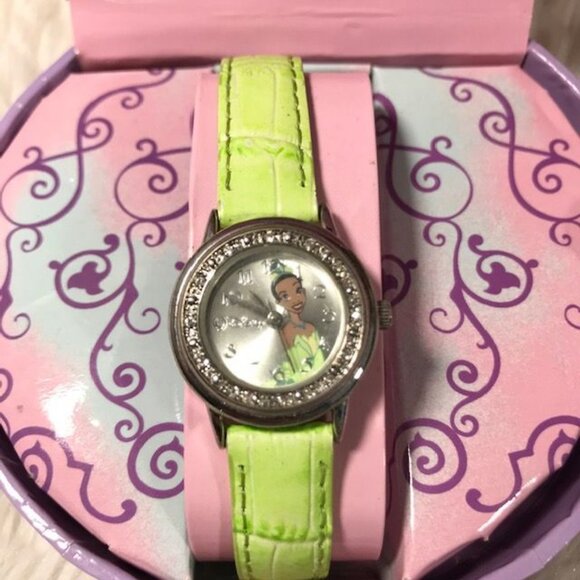 Disney The Princess and the Frog Tiana Rhinestone Genuine Leather Watch - Picture 4 of 11